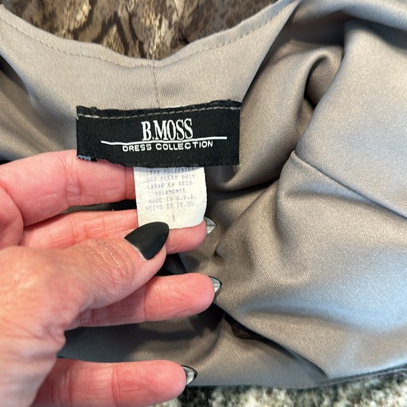 B. Moss brown snakeskin print dress size small - Picture 7 of 10